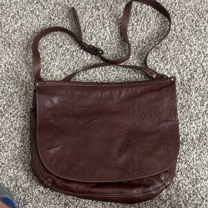 J Jill Brown/Maroon Leather Bag